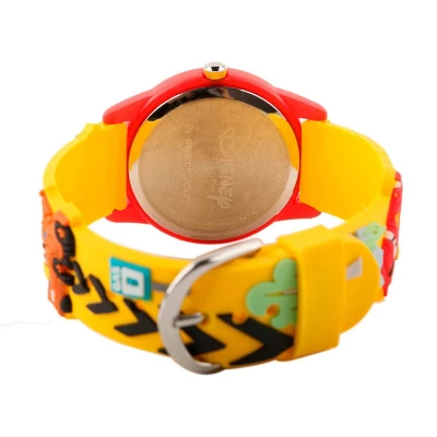 Boys' Disney Cars Lightning McQueen Plastic 3D Strap Time Teacher Watch- Yellow 1 Boys' Disney Cars Lightning McQueen Plastic 3D Strap Time Teacher Watch- Yellow