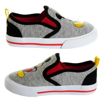 Mickey Mouse Kids Casual No Lace Shoes - Low Top Canvas Slip-on Tennis Boys Sneakers - Disney Character Sneaker Shoe (Size 5-12 Toddler - Little Kid) 2 Mickey Mouse Kids Casual No Lace Shoes - Low Top Canvas Slip-on Tennis Boys Sneakers - Disney Character Sneaker Shoe (Size 5-12 Toddler - Little Kid) - Image 2