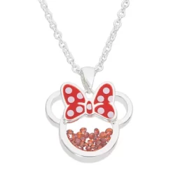Disney Minnie Mouse Womens Silver Plated Birthstone Shaker Necklace, 18+2" -Family Trends Shop GUEST fd2c9767 b437 4afc 907b 514617a35fba