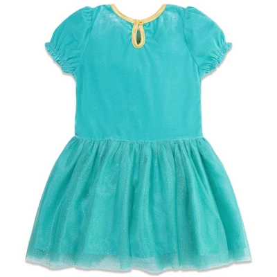 Disney Princess Jasmine Girls Cosplay Costume Dress Tights And Headband 3 Piece Set Toddler 3 Disney Princess Jasmine Girls Cosplay Costume Dress Tights And Headband 3 Piece Set Toddler - Image 3