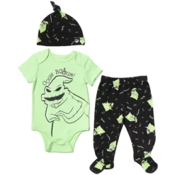 Disney Nightmare Before Christmas Zero Oogie Boogie Jack Skellington Baby Bodysuit Pants And Hat 3 Piece Outfit Set Newborn To Infant -Family Trends Shop GUEST ff25be28 c038 4391 a4ef 222c8f1d7bb0